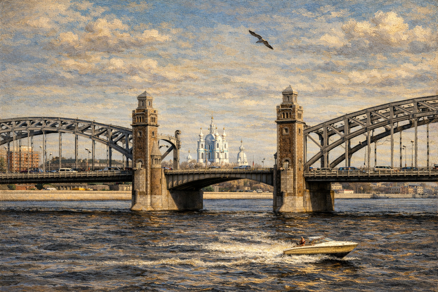 Большеохтинский мост в Санкт‑Петербурге - история и архитектура