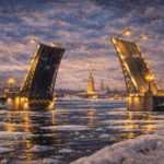 Разводят мостов в Санкт-Петербурге зимой