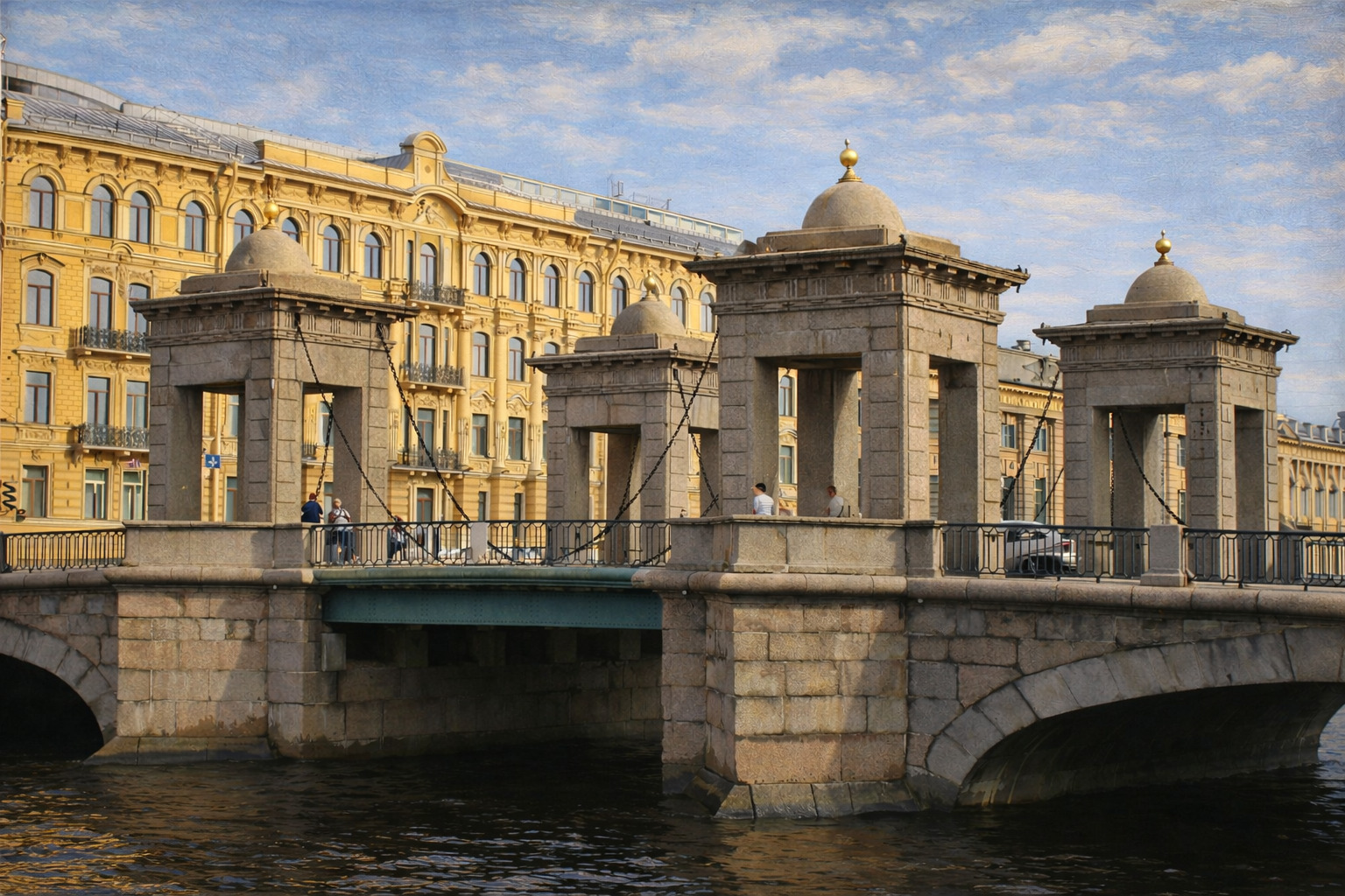 Мост Ломоносова в Санкт-Петербурге - история моста с башенками