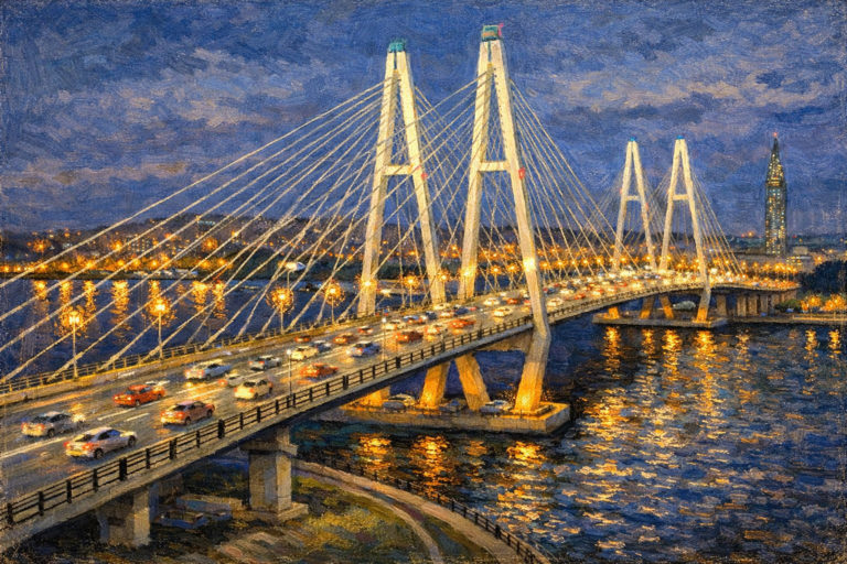 Вантовый мост в Санкт-Петербурге