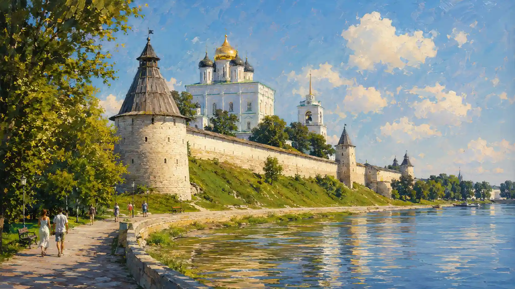 Псковский Кром - история, башни, Троицкий собор и маршрут по центру